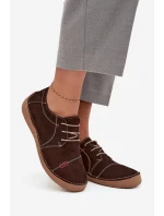 Kožené dámské polobotky s  hnědé model 21710426 - Artiker