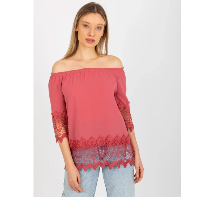 Dámska blúzka LK BZ 506188.32X tmavo ružová - FPrice