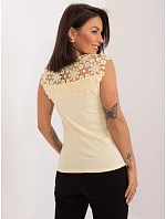 T shirt PM TS model 22400587 jasny żółty - FPrice T shirt PM TS model 22400587 jasny żółty - FPrice