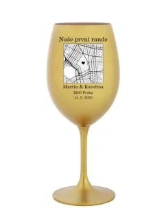 Personalizovaná sklenice s mapou
