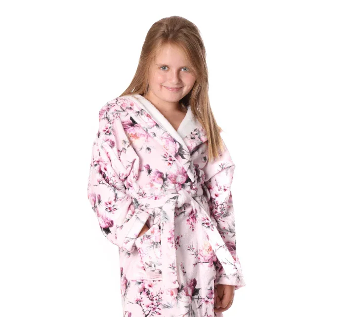 Detský župan Toya s kapucňou ružový - Vestis Detský župan Toya s kapucňou ružový - Vestis