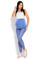 Tehotenské legíny Kyra modré vo vzhľade džínsov