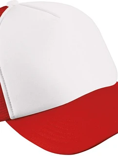 MB Dětská 5 panelová síťovaná kšiltovka 03.00 white/red model 22503987 - Daiber