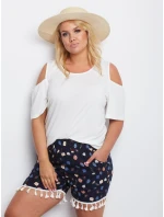 Šortky AT SN model 16156842 tmavě modrá - FPrice Šortky AT SN model 16156842 tmavě modrá - FPrice