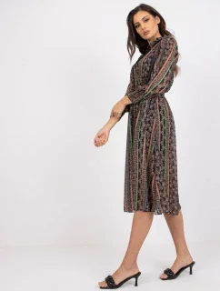 Šaty DHJ SK 15177 1.04P čierna a béžová