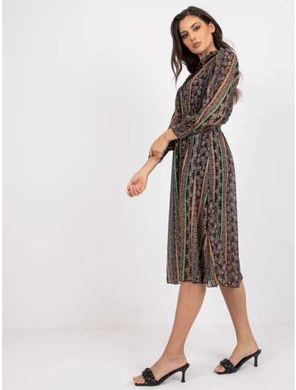 Šaty DHJ SK 15177 1.04P čierna a béžová