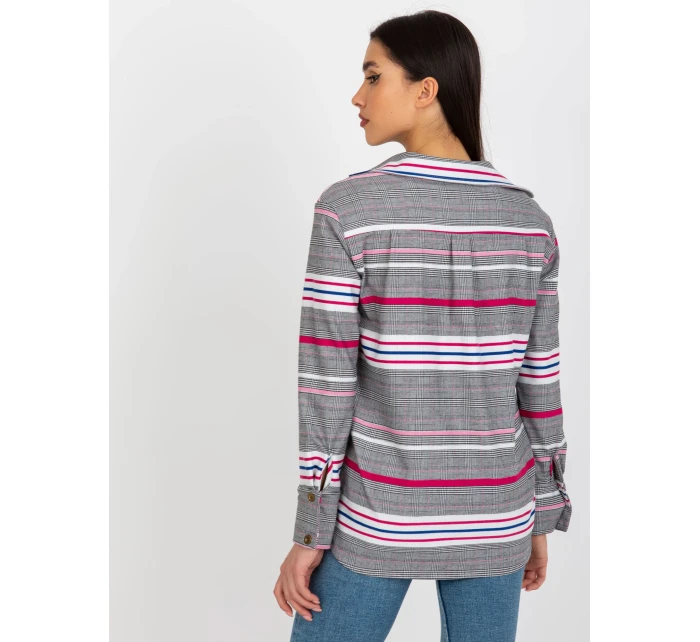 Dámska košeľa LK KS 509165.06X biela a ružová - FPrice Dámska košeľa LK KS 509165.06X biela a ružová - FPrice