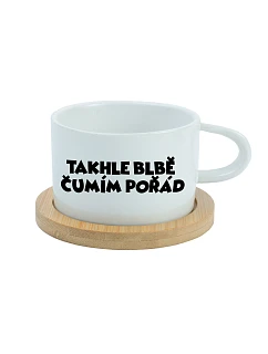 I'M LOOKING SO BAD TODAY - biely pohár na makrónky 200 ml