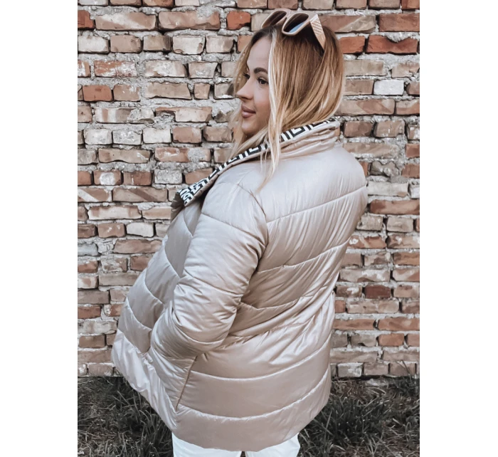 Dámska prešívaná bunda VETIS camel FashionStreet TY2977 Dámska prešívaná bunda VETIS camel FashionStreet TY2977