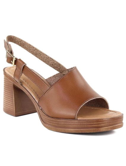 Sandały damskie na brązowe model 22034137 - Potocki Sandały damskie na brązowe model 22034137 - Potocki