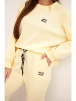 Dámska súprava z viskózy s mikinou a nohavicami žltá Dámska súprava z viskózy s mikinou a nohavicami žltá