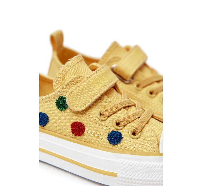 Dziecięce Trampki Na Rzep BIG STAR JJ374056 Żółte