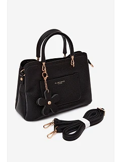 Kabelka z imitace semiše  černá model 22220981 - Flora&Co