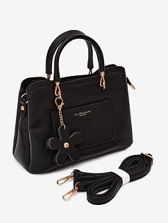 Kabelka z imitace semiše  černá model 22220981 - Flora&Co