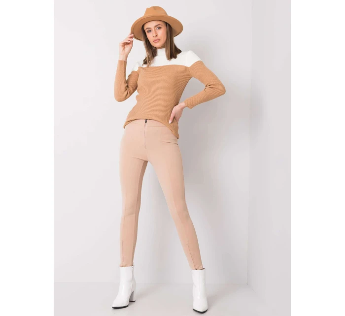 Kalhoty 269 SP model 14839784 béžová - FPrice Kalhoty 269 SP model 14839784 béžová - FPrice