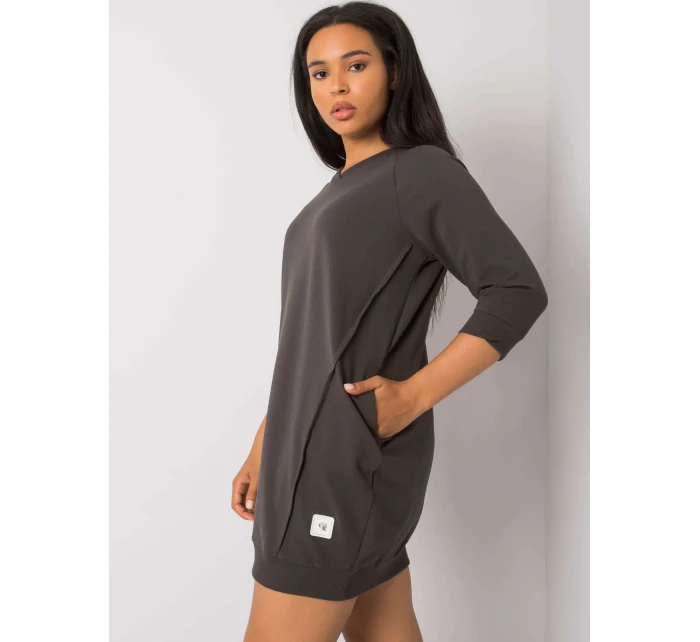 Šaty RV SK 6847.59P tmavá khaki