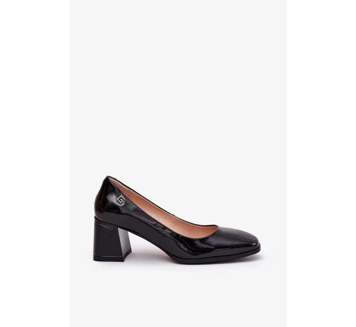 Dámske lakované lodičky na podpätku Vinceza - čierne Dámske lakované lodičky na podpätku Vinceza - čierne