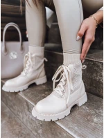 Dámské kozačky light beige Dstreet model 21971398 - FashionStreet Dámské kozačky light beige Dstreet model 21971398 - FashionStreet