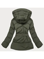 Prešívaná prechodná bunda s khaki pruhom (23060-2) Prešívaná prechodná bunda s khaki pruhom (23060-2)