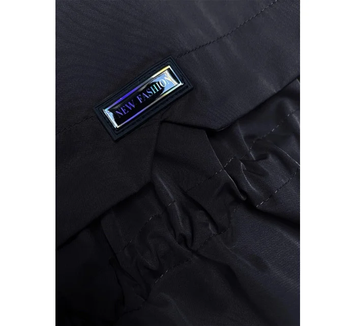 Tmavomodrá bunda parka s ozdobnou podšívkou BH Forever (BH-2401) Tmavomodrá bunda parka s ozdobnou podšívkou BH Forever (BH-2401)