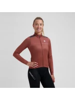 Rogelli dámský dres s dlouhým rukávem MONO hnědý XS