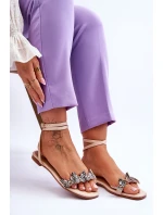 Dámské sandály s ozdobnými Béžove model 21613343 - Boto