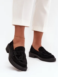 Dámské semišové s třásněmi D&A černé model 21711964 - S.Barski