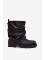 Zateplené dámské kotníkové boty s lemem černé model 21788111 - Boto Zateplené dámské kotníkové boty s lemem černé model 21788111 - Boto