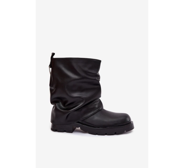 Zateplené dámské kotníkové boty s lemem černé model 21788111 - Boto Zateplené dámské kotníkové boty s lemem černé model 21788111 - Boto