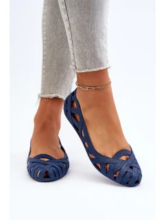 Dámské Gumové Baleríny Boty Navy Blue model 21168093 - Kesi