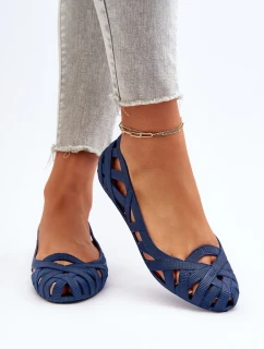 Dámske gumové baleríny Navy Blue Salam