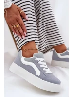 Dámske tenisky na platforme - modré Tellnira