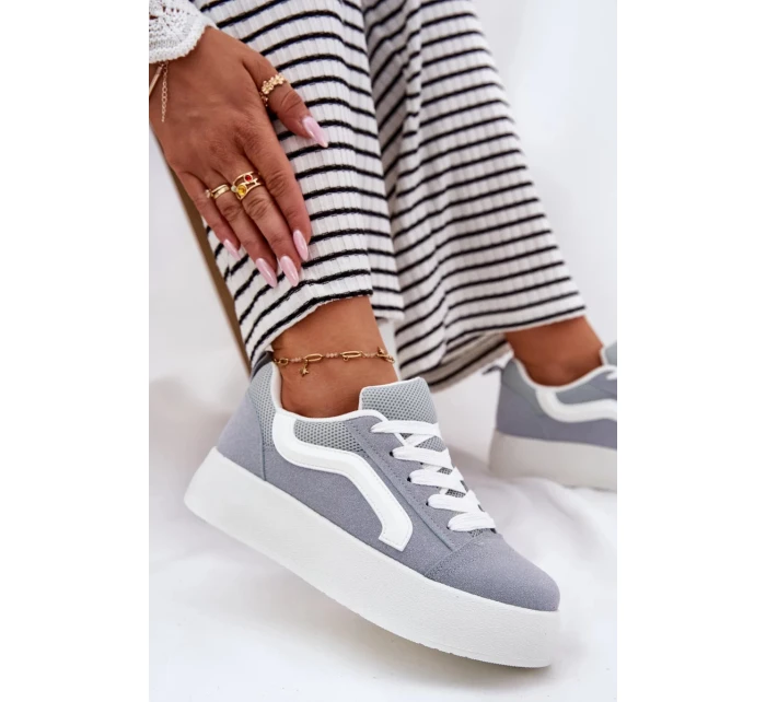 Dámske tenisky na platforme - modré Tellnira