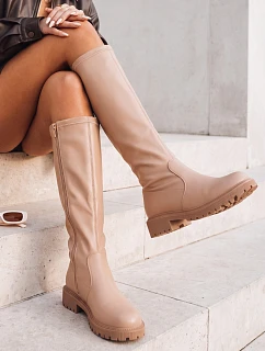 Dámske béžové čižmy FashionStreet ZY1224