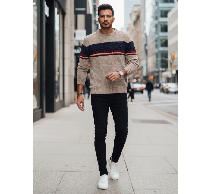 Pánsky hnedý sveter FashionStreet WX2243z