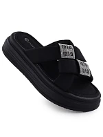 Dámske žabky na platforme so zirkónmi čierne Potocki 16347