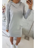 Off White šedé šaty