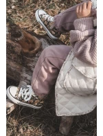 Dětské vysoké tenisky s zipem Béžová a zelená Filemon