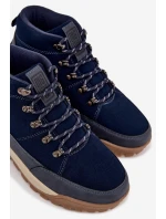 Zamszowe Buty Trekkingowe Męskie Big Star SS174264 Granatowe