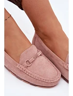 Dámské mokasíny Ploché Růžové model 22091868 - Boto