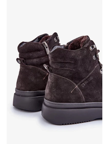 Semišové pánske zateplené trapper Big Star OO174189 hnedé Semišové pánske zateplené trapper Big Star OO174189 hnedé