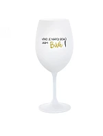 VÍNO JE BOŽÍ NÁPOJ. JA SOM BOH! - pohár na biele víno 350 ml VÍNO JE BOŽÍ NÁPOJ. JA SOM BOH! - pohár na biele víno 350 ml