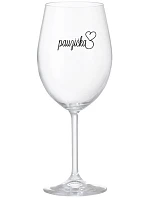 PAUZIČKA - čirá sklenice na víno 350 ml