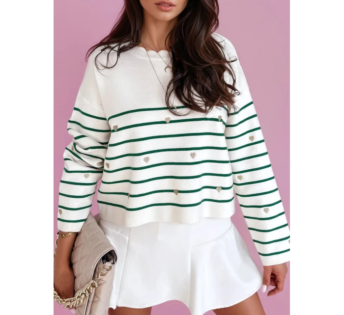 Dámsky sveter VELORIA zelený MY2027