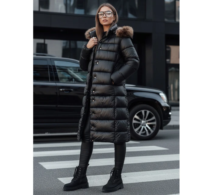 Dámská prošívaná zimní bunda s kapucí černá Dstreet model 21972168 - FashionStreet