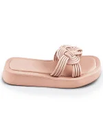 Béžové dámské pantofle s podrážkou model 17352363 - Mix Feel Béžové dámské pantofle s podrážkou model 17352363 - Mix Feel