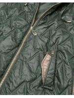 Dámska ľahká vesta so zlatým zipsom Goodlookin khaki (B8586/B8587-11)