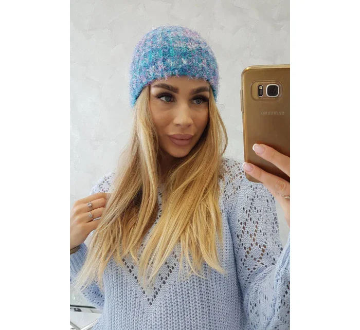 Dámská čepice tyrkysová model 18751423 - K-Fashion Dámská čepice tyrkysová model 18751423 - K-Fashion