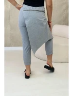 Punto Milano Zimné nohavice s ozdobným zipsom sivé