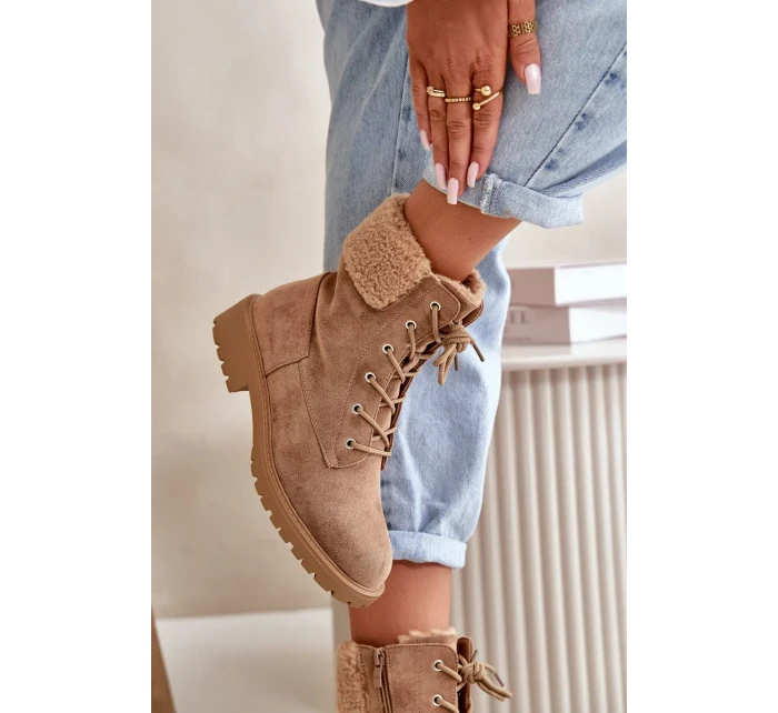 Dámske zateplené členkové topánky Workery Zippered Brown Mivael Dámske zateplené členkové topánky Workery Zippered Brown Mivael